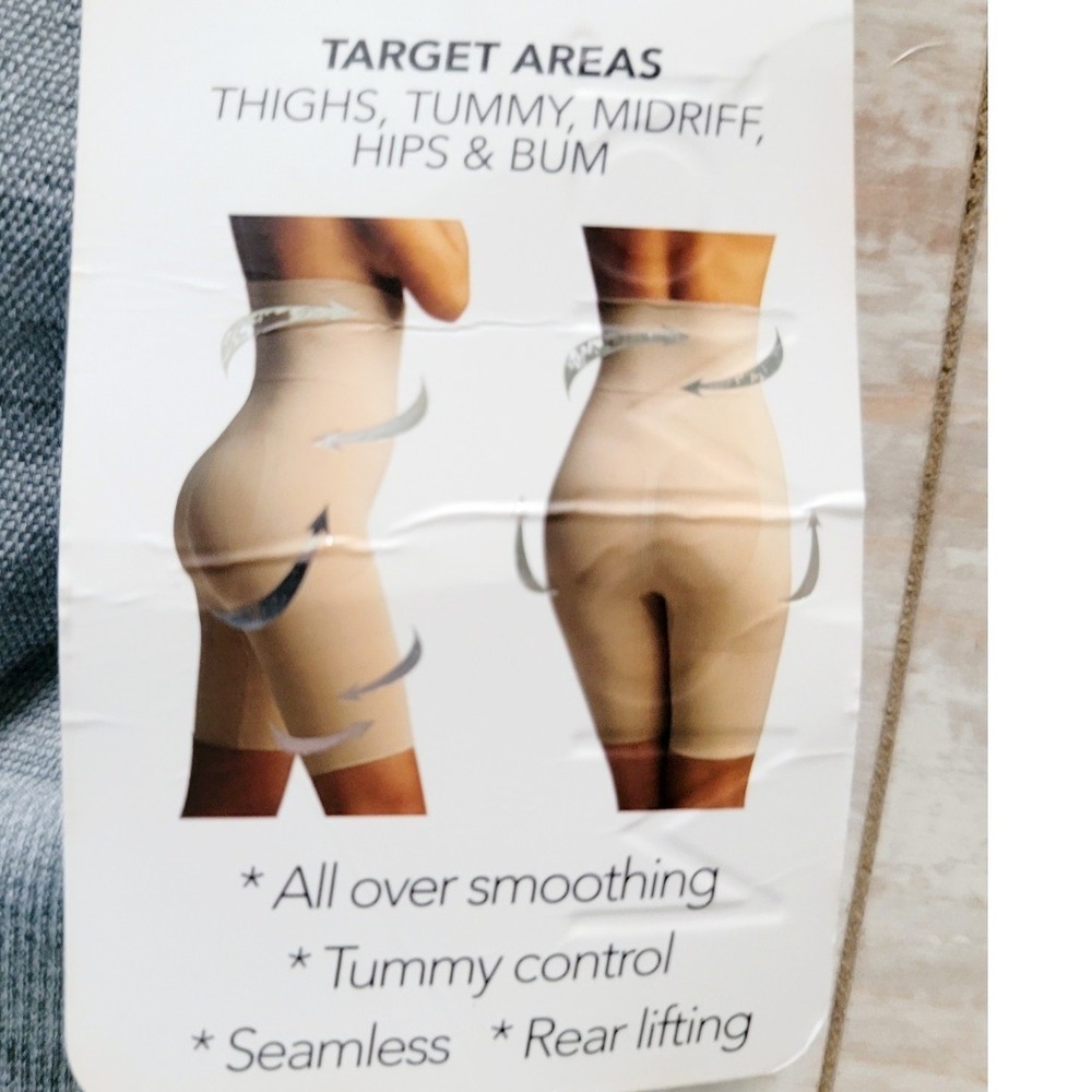 MeMoi XL High Waist‎ Shaping Firming Tummy & Leg Thigh Shapewear Gray NWT - Picture 3 of 7